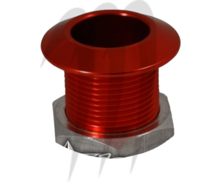 Boulon de remorquage en aluminium (orange) usiné par Blowsion