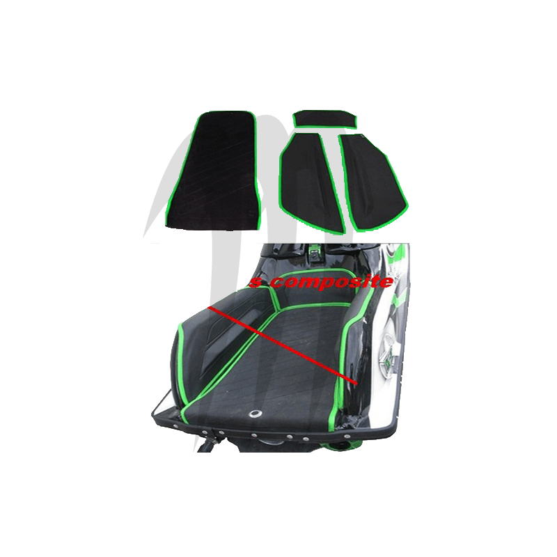 Photo Kit tapis Lifter Bumps + Kick-tail SXR-800 (noir-vert) HT MOTO - Pièces Jet Ski, accessoires et entretiens - Matos import