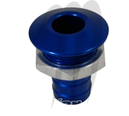 Sortie pompe de cale anodisé (bleue) usinée par Blowsion