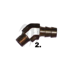 Photo Raccord laiton 45° durite 1/8*3/8 - Pièces Jet Ski, accessoires et entretiens - Matos import