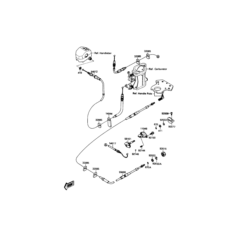 Photo Cable starter pour jet ski Kawasaki 650 SX - Pièces Jet Ski, accessoires et entretiens - Matos import