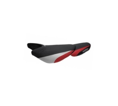 Seat cover, KAWASAKI,  ULTRA-250X / ULTRA-260X, black / red carbon  / silver