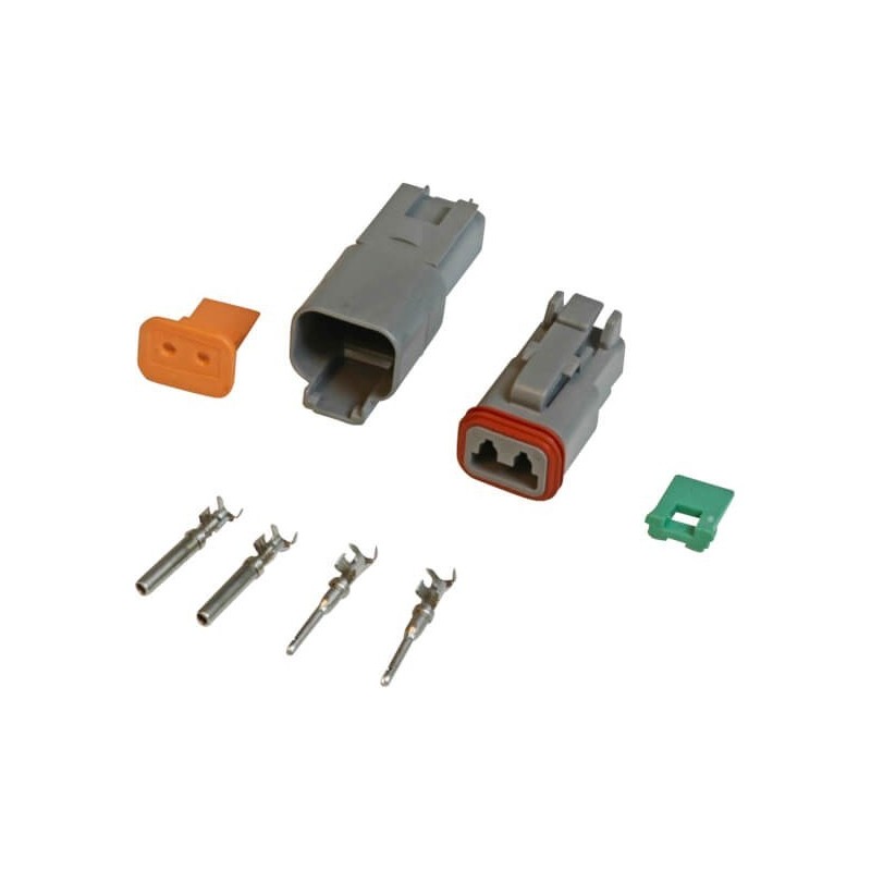 Photo Connecteur étanche Deutsch Gris 2 broches MSD - Pièces Jet Ski, accessoires et entretiens - Matos import