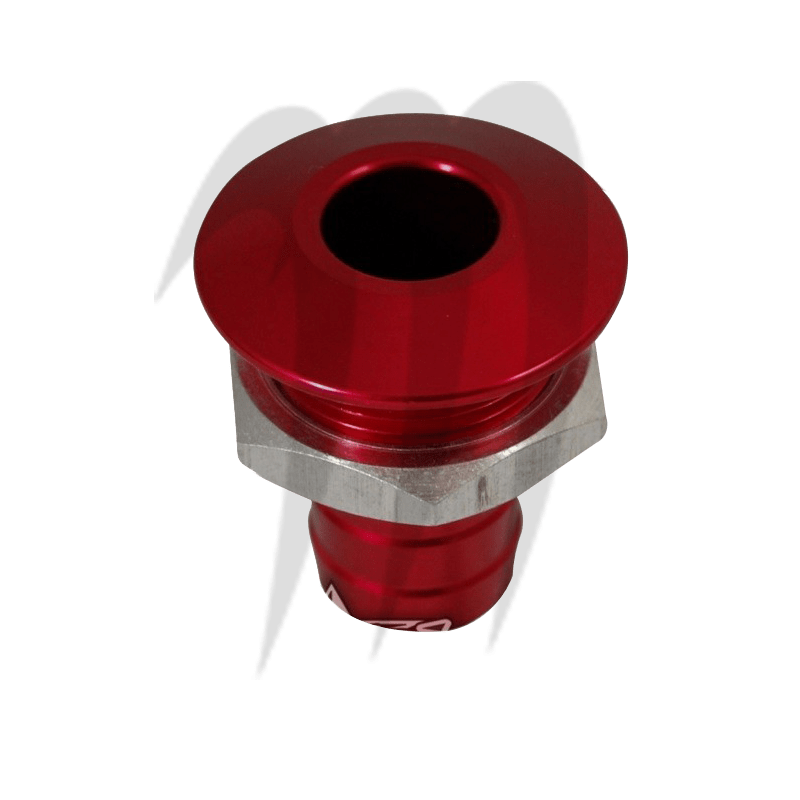 Photo Sortie pompe de cale anodisé (rouge) usinée par Blowsion - Pièces Jet Ski, accessoires et entretiens - Matos import